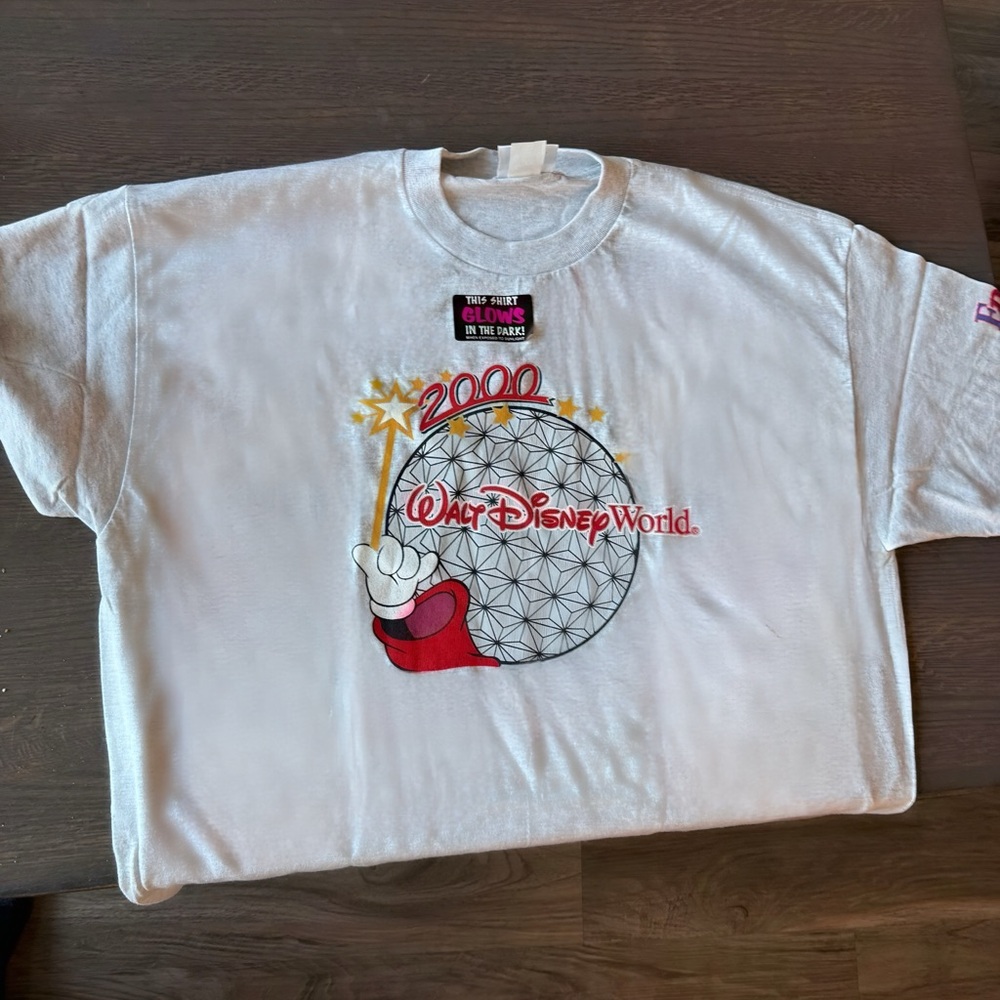 Super RARE & VINTAGE Disney World EPCOT T-SHIRT (2000 Series!) Adult, XL SIZE
